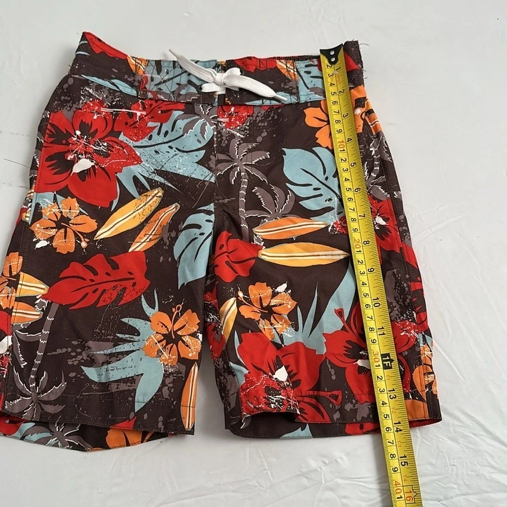 Gymboree multicolor Hawaiian print board short style swim trunks
